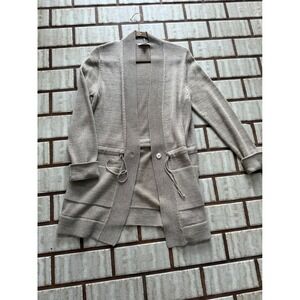 Coldwater Creek Women's Knit Cardigan Sweater Beige Neutral Long Sleeve S